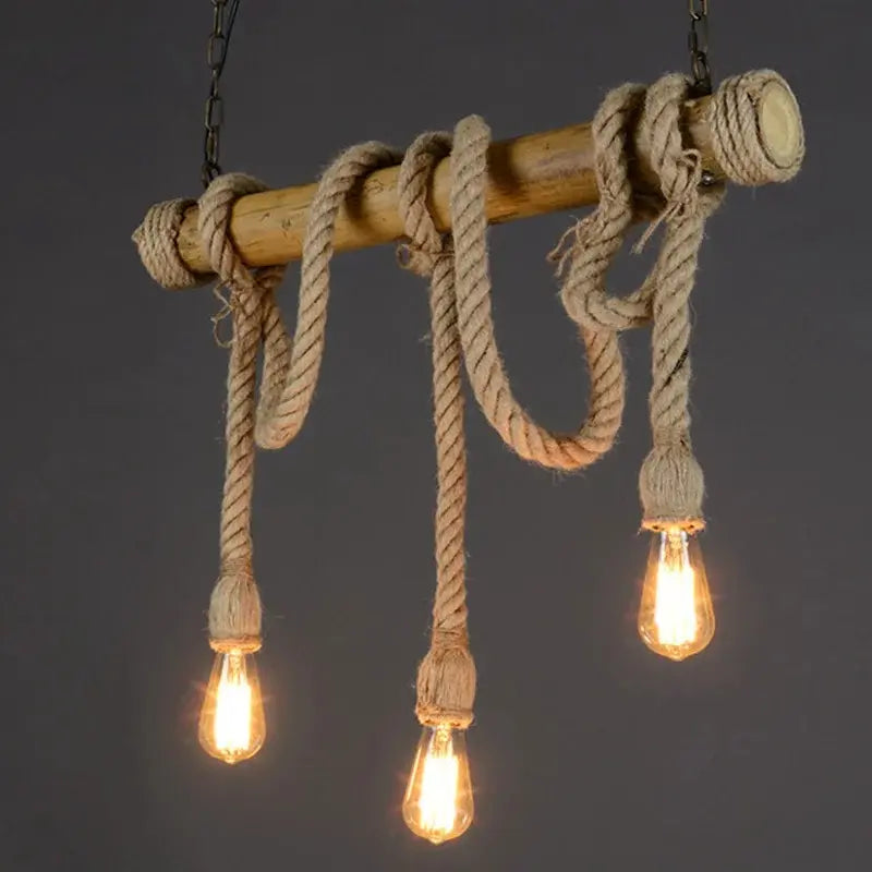lampe suspendue en cordes